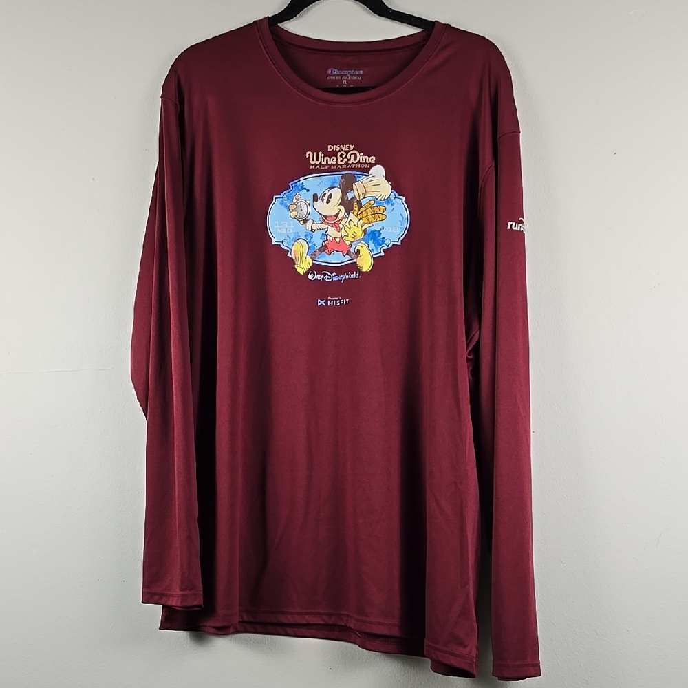 Rundisney Champion Wine & Dine Half Marathon long sleeve Disney race tee
